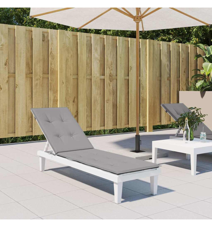 Coussin de chaise de terrasse gris (75+105)x50x4 cm | Mobilier & Déco