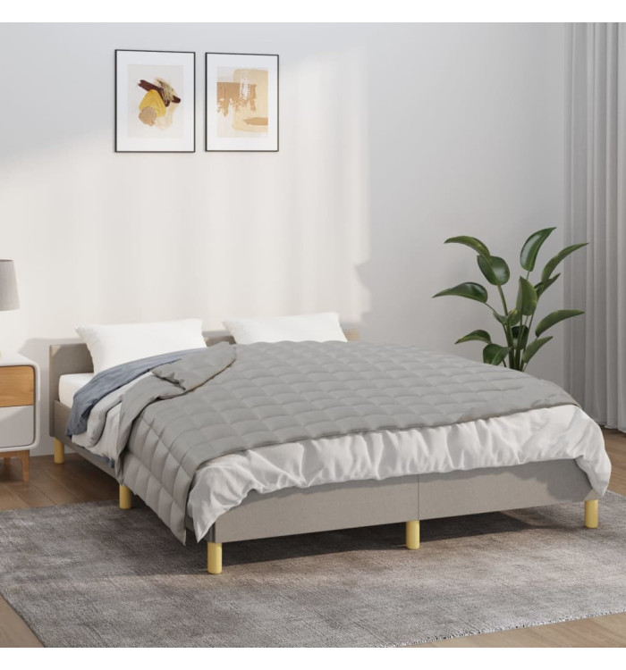 Couverture lestée Gris 137x200 cm 6 kg Tissu | Mobilier & Déco
