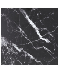 Dessus de table noir 50x50 cm 6 mm verre trempé design marbre | Mobilier & Déco