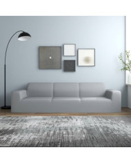 Housse extensible de canapé 4 places Gris Jersey de polyester | Mobilier & Déco