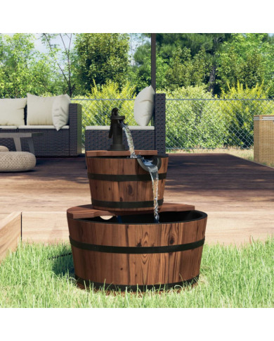Fontaine à eau avec pompe 44,5x44,5x58 cm Bois de sapin massif | Mobilier & Déco