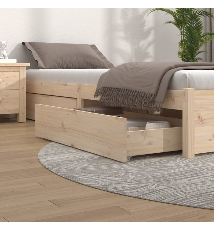 Tiroirs de lit 4 pcs Bois de pin massif | Mobilier & Déco