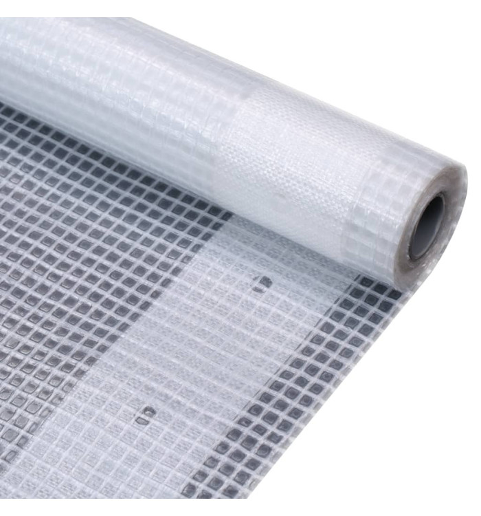 Bâche Leno 260 g/m² 2 x 10 m Blanc | Mobilier & Déco
