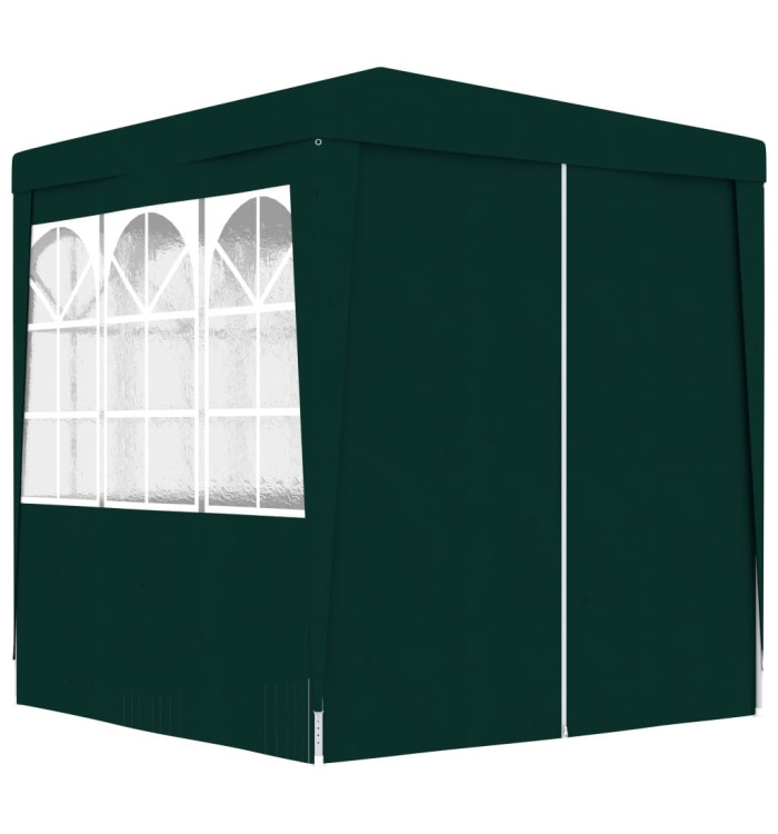 Tente de réception avec parois latérales 2x2 m Vert 90 g/m² | Mobilier & Déco