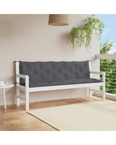 Coussin de banc de jardin anthracite tissu oxford | Mobilier & Déco