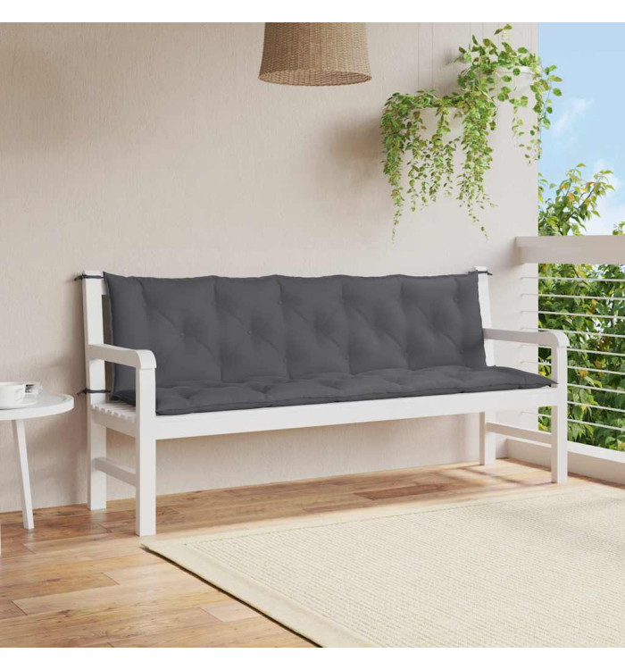 Coussin de banc de jardin anthracite tissu oxford | Mobilier & Déco
