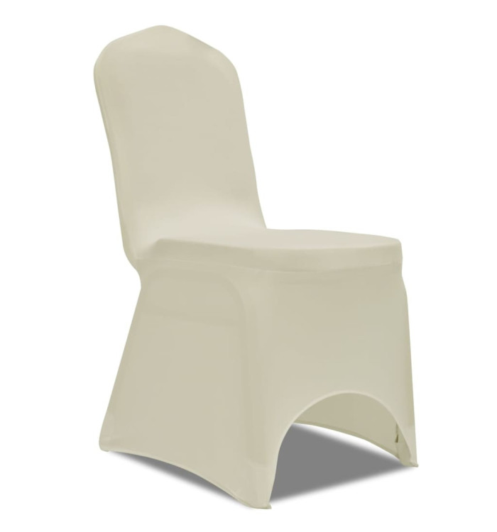 50 housses de chaise extensibles crème | Mobilier & Déco
