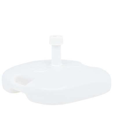 Socle de parasol rempli de sable/d'eau 16 L Blanc Plastique | Mobilier & Déco