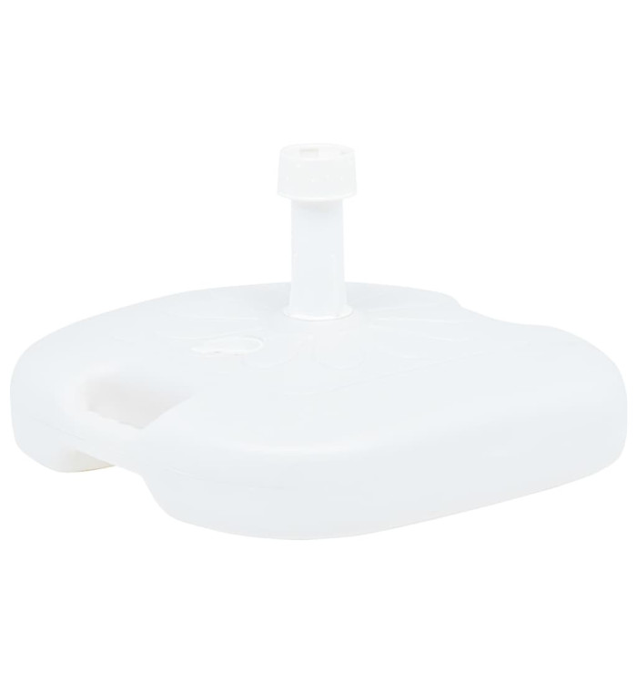 Socle de parasol rempli de sable/d'eau 16 L Blanc Plastique | Mobilier & Déco