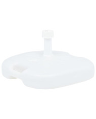 Socle de parasol rempli de sable/d'eau 16 L Blanc Plastique | Mobilier & Déco