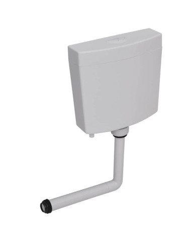 Réservoir de toilette avec entrée d'eau inférieure 3/6 L Gris | Mobilier & Déco