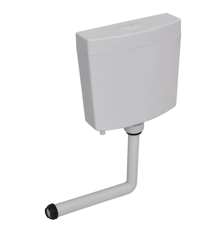 Réservoir de toilette avec entrée d'eau inférieure 3/6 L Gris | Mobilier & Déco