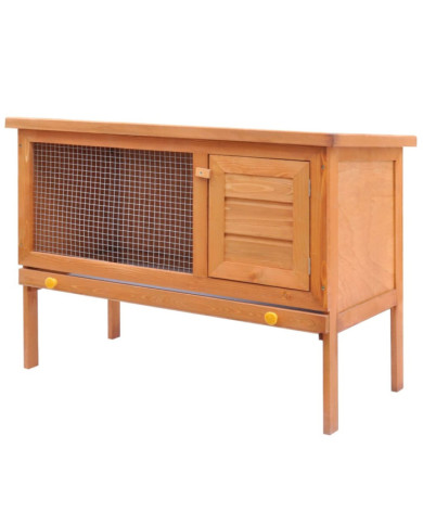 Clapier d'extérieur Enclos pour petits animaux 1 niveau Bois | Mobilier & Déco