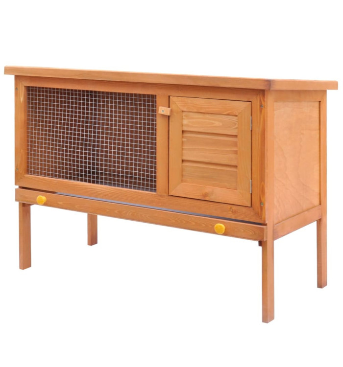 Clapier d'extérieur Enclos pour petits animaux 1 niveau Bois | Mobilier & Déco