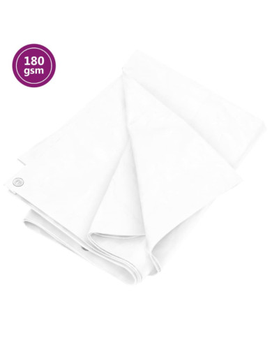 Bâche 180 g/m² 4x8 m Blanc PEHD | Mobilier & Déco