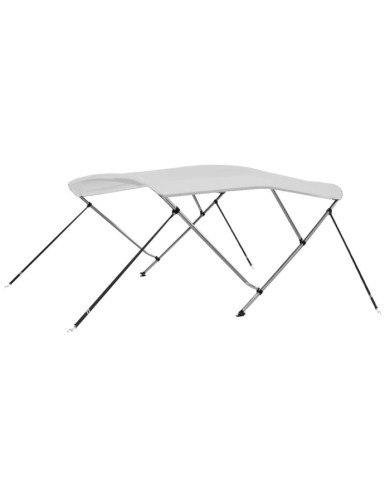 Auvent bimini à 3 arceaux Blanc 183x180x137 cm | Mobilier & Déco