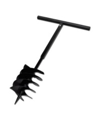 Tarière de sol avec mèche de tarière 200 mm Acier Noir | Mobilier & Déco