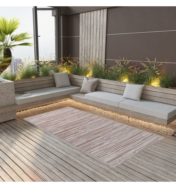 Tapis d'extérieur ARAKIL marron 190x290 cm PP | Mobilier & Déco