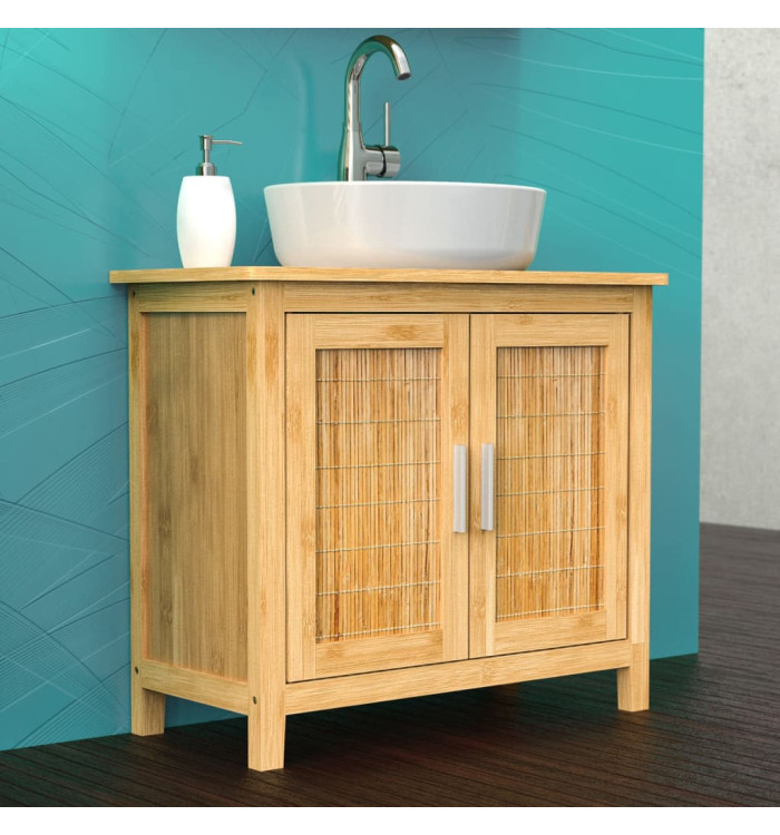 EISL Armoire de salle de bain Bambou 67x28x60 cm | Mobilier & Déco
