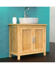 EISL Armoire de salle de bain Bambou 67x28x60 cm | Mobilier & Déco