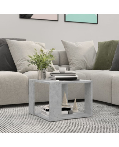 Table basse Gris béton 40x40x30 cm Bois d'ingénierie | Mobilier & Déco