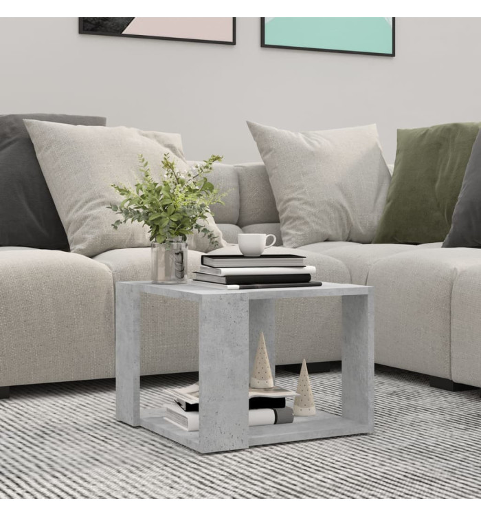Table basse Gris béton 40x40x30 cm Bois d'ingénierie | Mobilier & Déco