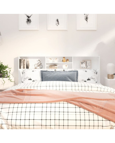 Armoire de tête de lit Blanc 180x19x103,5 cm | Mobilier & Déco