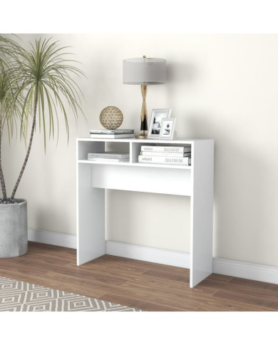 Table console blanc 78x30x80 cm bois d'ingénierie | Mobilier & Déco