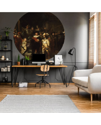 WallArt Papier peint cercle The Night Watch 190 cm | Mobilier & Déco