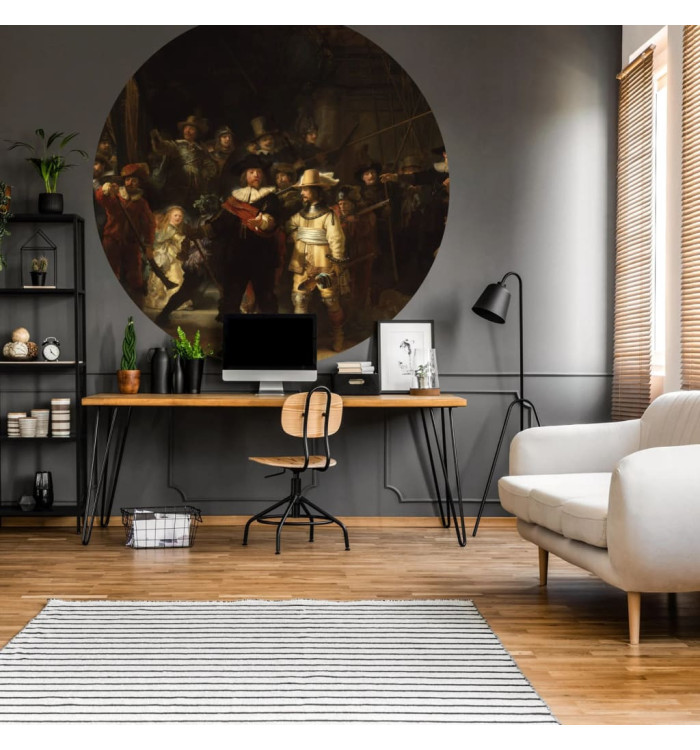 WallArt Papier peint cercle The Night Watch 190 cm | Mobilier & Déco