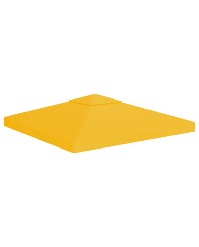 Toile de toit de belvédère 2 niveaux 310 g/m² 3x3 m Jaune | Mobilier & Déco