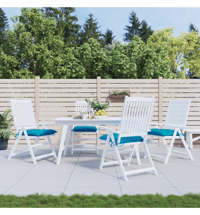 Coussins de chaise lot de 4 bleu clair 40x40x7 cm tissu oxford | Mobilier & Déco