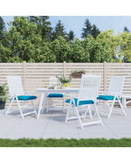 Coussins de chaise lot de 4 bleu clair 40x40x7 cm tissu oxford | Mobilier & Déco