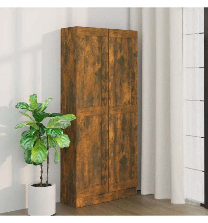 Armoire à livres Chêne fumé 82,5x30,5x185,5cm Bois d'ingénierie | Mobilier & Déco