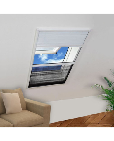 Moustiquaire plissée pour fenêtre et store Aluminium 80 x 100cm | Mobilier & Déco
