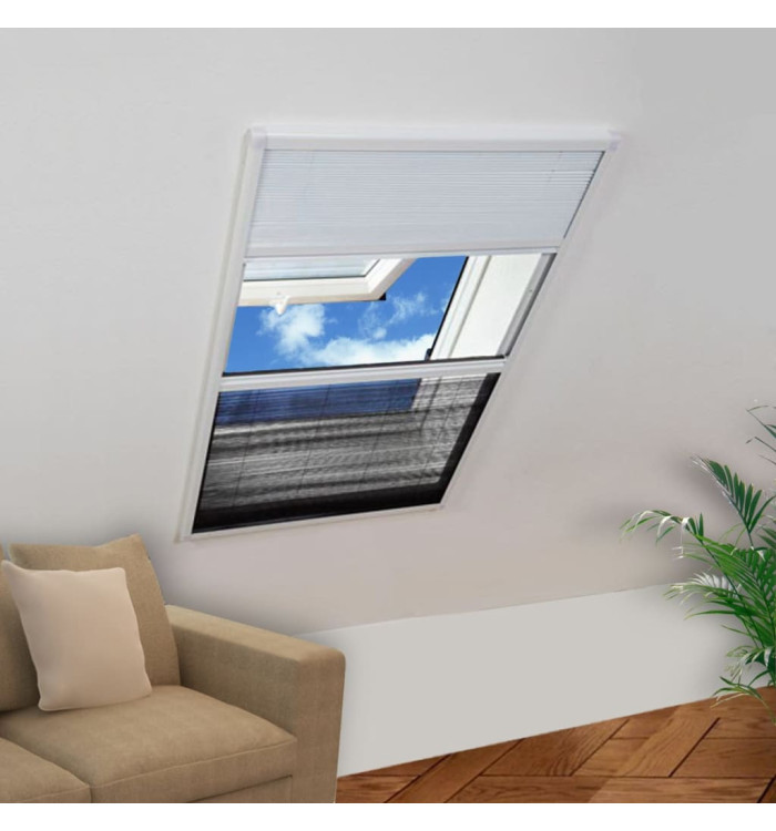 Moustiquaire plissée pour fenêtre et store Aluminium 80 x 100cm | Mobilier & Déco