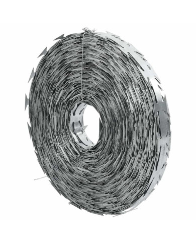 Fil barbelé Concertina Acier galvanisé 500 m | Mobilier & Déco
