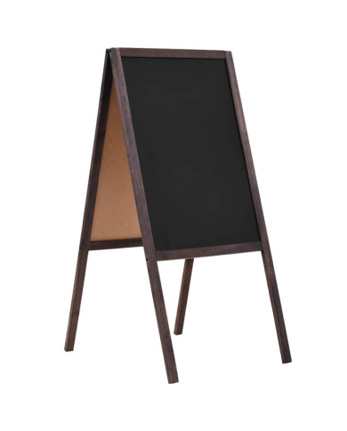 Tableau noir double face Bois de cèdre Autoportant 40 x 60 cm | Mobilier & Déco