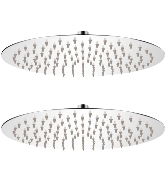 Pomme de douche plongeante 2 pcs Acier inoxydable Ø 30 cm | Mobilier & Déco