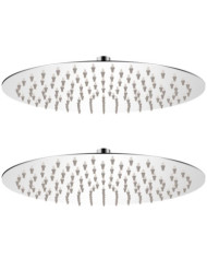 Pomme de douche plongeante 2 pcs Acier inoxydable Ø 30 cm | Mobilier & Déco