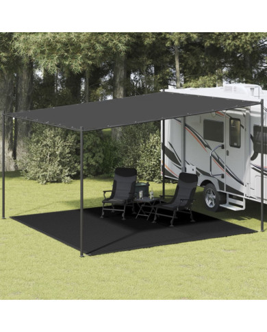 Tapis de tente 400x400 cm Noir PEHD | Mobilier & Déco
