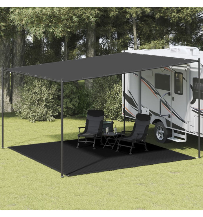 Tapis de tente 400x400 cm Noir PEHD | Mobilier & Déco