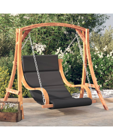 Chaise balançoire avec coussin bois d'épicéa avec finition teck | Mobilier & Déco