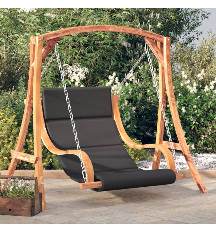 Chaise balançoire avec coussin bois d'épicéa avec finition teck | Mobilier & Déco