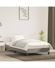Cadre de lit sans matelas gris clair 90x200 cm velours | Mobilier & Déco