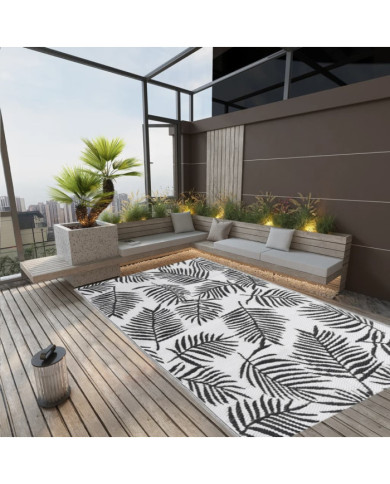 Tapis d'extérieur ARAKIL Noir 140x200 cm PP | Mobilier & Déco