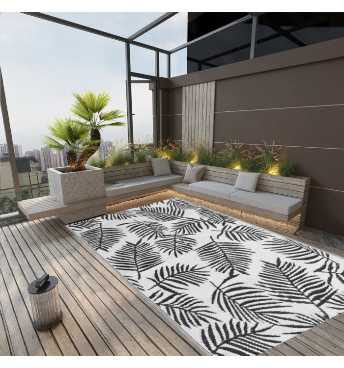 Tapis d'extérieur ARAKIL Noir 140x200 cm PP | Mobilier & Déco