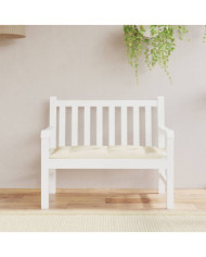 Coussin de banc de jardin blanc crème 100x50x7 cm tissu oxford | Mobilier & Déco
