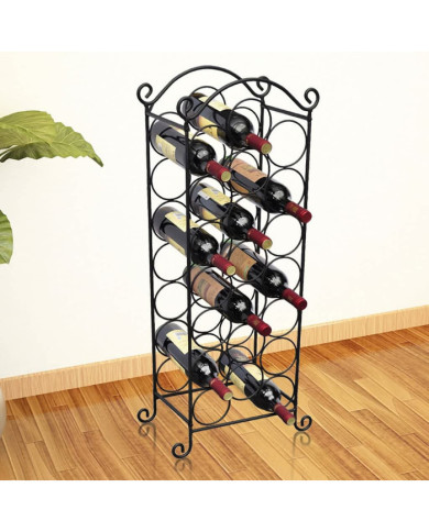 Casier à bouteilles pour 21 bouteilles Métal | Mobilier & Déco