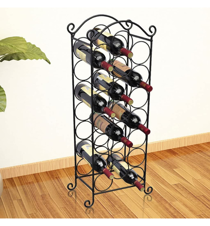 Casier à bouteilles pour 21 bouteilles Métal | Mobilier & Déco